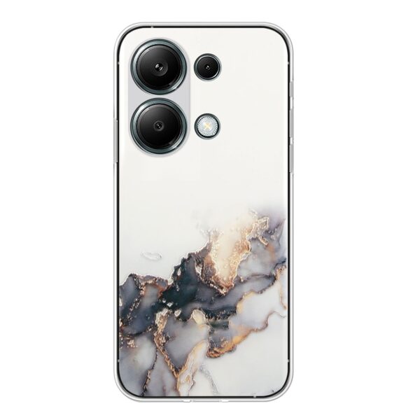 Forcell Xiaomi Redmi Note 13 Pro 4G/ Xiaomi Poco M6 Pro 4G Marble Pattern Θήκη Σιλικόνης - Black