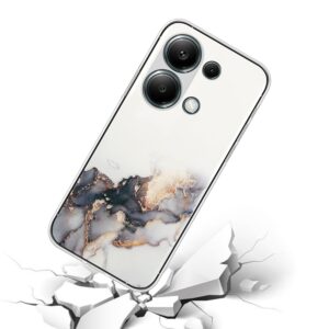 Forcell Xiaomi Redmi Note 13 Pro 4G/ Xiaomi Poco M6 Pro 4G Marble Pattern Θήκη Σιλικόνης - Black