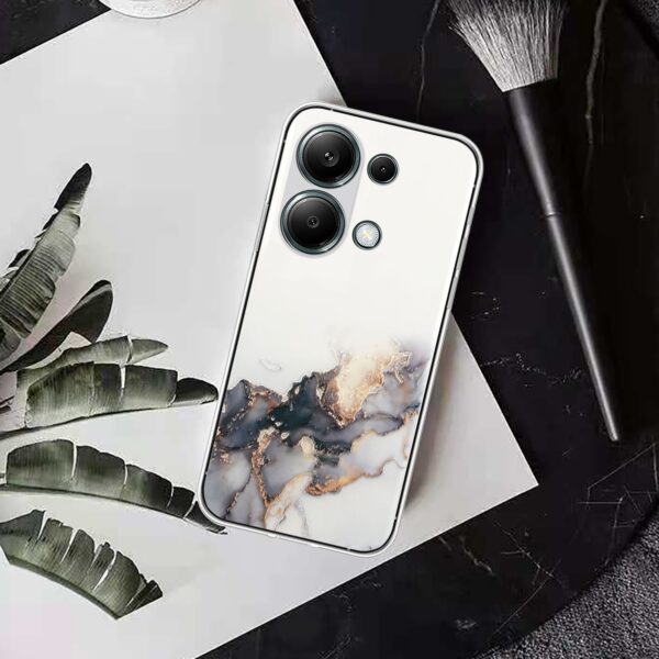Forcell Xiaomi Redmi Note 13 Pro 4G/ Xiaomi Poco M6 Pro 4G Marble Pattern Θήκη Σιλικόνης - Black