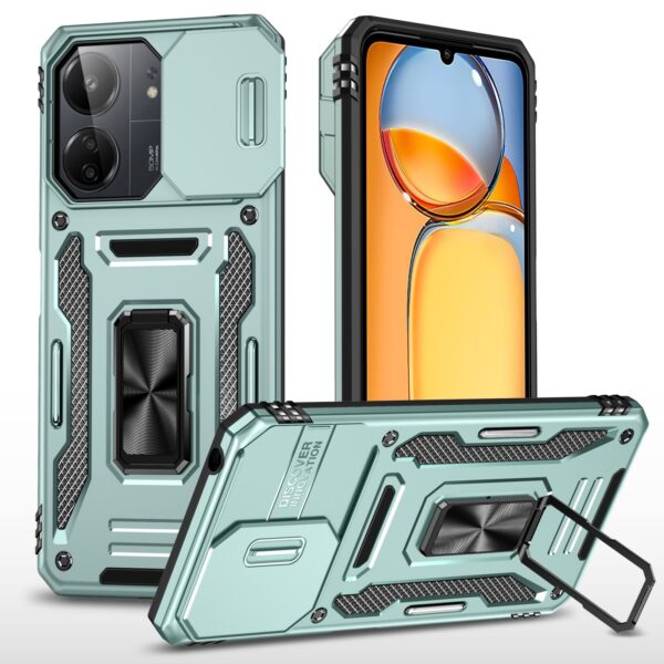 Forcell Xiaomi Redmi Note 13 Pro 5G / Poco X6 5G Camera Shield Θήκη Σκληρή - Alpine Green Forcell Xiaomi Redmi Note 13 Pro 5G / Poco X6 5G Camera Shield Θήκη Σκληρή - Alpine Green