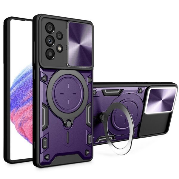 Forcell Samsung Galaxy A33 5G Camshield Magnetic Holder Θήκη Σκληρή - Purple