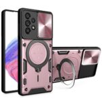 Forcell Samsung Galaxy A33 5G Camshield Magnetic Holder Θήκη Σκληρή - Pink