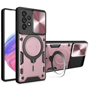 Forcell Samsung Galaxy A33 5G Camshield Magnetic Holder Θήκη Σκληρή - Pink