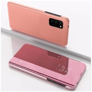 Tel1 Samsung Galaxy A32 4G Plated Mirror Horizontal Flip Θήκη Βιβλίο - Rose Gold