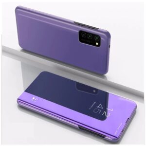 Tel1 Samsung Galaxy A32 4G Plated Mirror Horizontal Flip Θήκη Βιβλίο - Purple