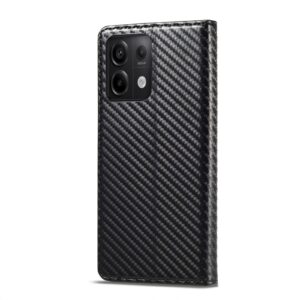 LC.IMEEKE Xiaomi Redmi Note 13 Pro 5G Carbon Fiber Texture Flip Θήκη Βιβλίο - Black