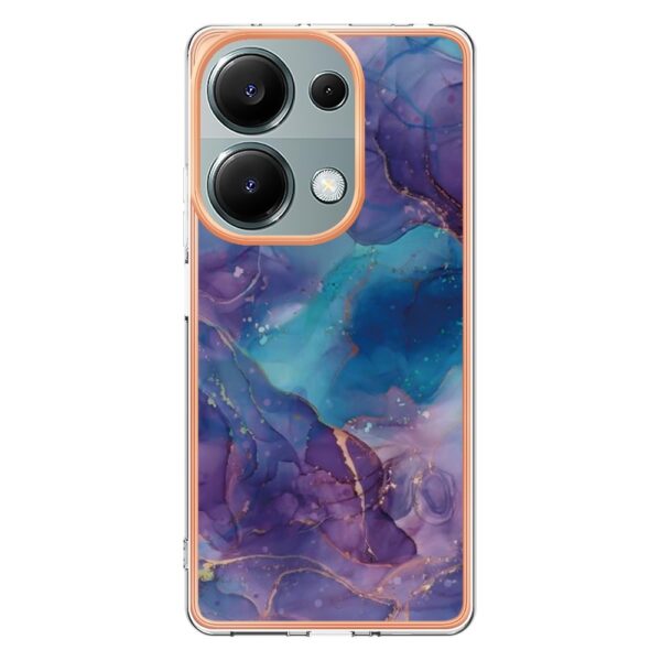Forcell Xiaomi Redmi Note 13 Pro 4G/Poco M6 Pro 4G Electroplating Marble Θήκη Σιλικόνης - Purple