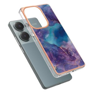 Forcell Xiaomi Redmi Note 13 Pro 4G/Poco M6 Pro 4G Electroplating Marble Θήκη Σιλικόνης - Purple