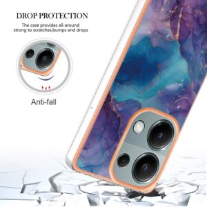 Forcell Xiaomi Redmi Note 13 Pro 4G/Poco M6 Pro 4G Electroplating Marble Θήκη Σιλικόνης - Purple