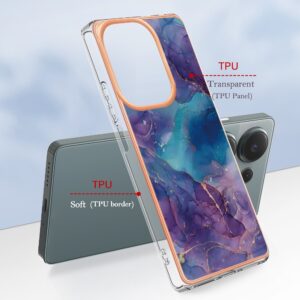 Forcell Xiaomi Redmi Note 13 Pro 4G/Poco M6 Pro 4G Electroplating Marble Θήκη Σιλικόνης - Purple