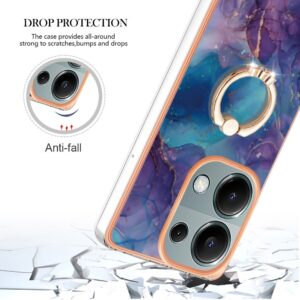 Forcell Xiaomi Redmi Note 13 Pro 4G/Poco M6 Pro 4G Electroplating Marble Pattern Θήκη Σιλικόνης - Purple