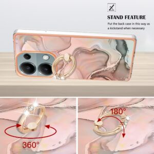 Forcell Xiaomi Redmi Note 13 Pro 4G/Poco M6 Pro 4G Electroplating Marble Θήκη Σιλικόνης - Rose Gold