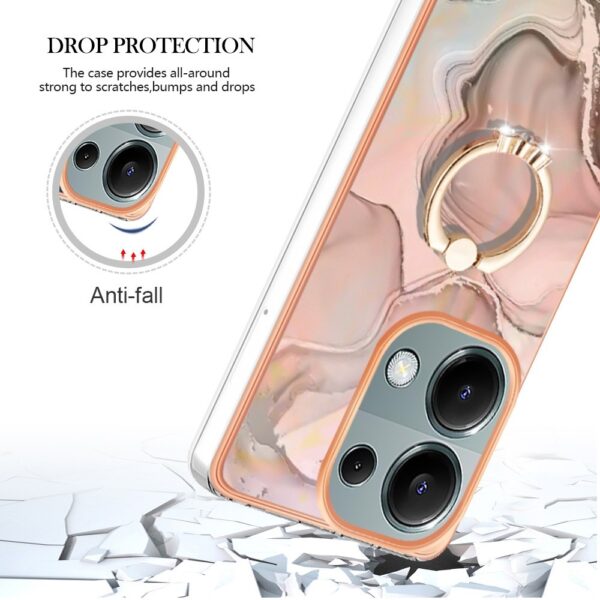 Forcell Xiaomi Redmi Note 13 Pro 4G/Poco M6 Pro 4G Electroplating Marble Θήκη Σιλικόνης - Rose Gold