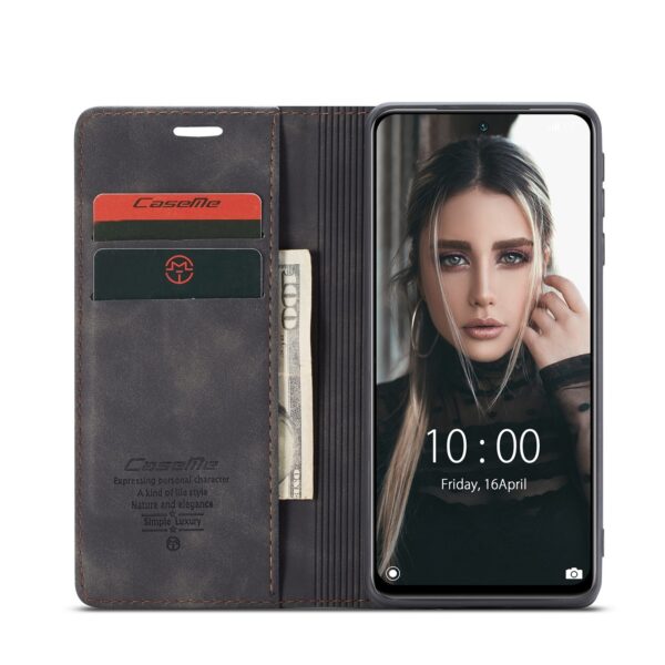 CaseMe 013 Xiaomi Redmi Note 10 4G / Note 10S / Xiaomi Poco M5s Multifunctional Horizontal Flip Θήκη Βιβλίο - Black