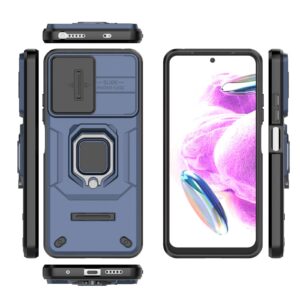 Forcell Xiaomi Redmi Note 12s Sliding Camshield Holder Θήκη Σκληρή - Blue