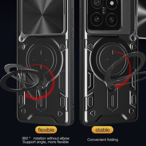 Forcell Xiaomi 14T Pro 5G Camshield Magnetic Holder Θήκη Σκληρή - Black