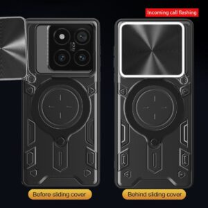 Forcell Xiaomi 14T Pro 5G Camshield Magnetic Holder Θήκη Σκληρή - Black