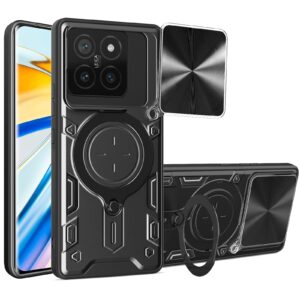 Forcell Xiaomi 14T 5G Camshield Magnetic Holder Θήκη Σκληρή - Black