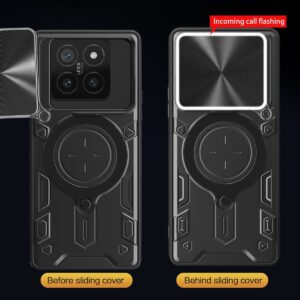 Forcell Xiaomi 14T 5G Camshield Magnetic Holder Θήκη Σκληρή - Black