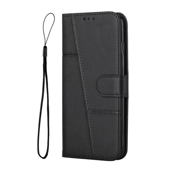 Tel1 Xiaomi 14T 5G Stitching Calf Texture Buckle Θήκη Βιβλίο - Black