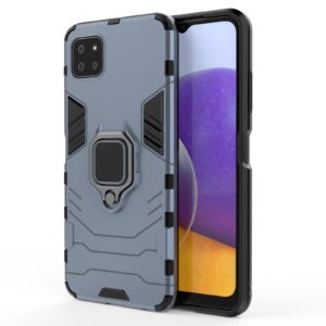 Forcell Samsung Galaxy A22 5G Shockproof Ring Hoder Θήκη Σκληρή - Blue