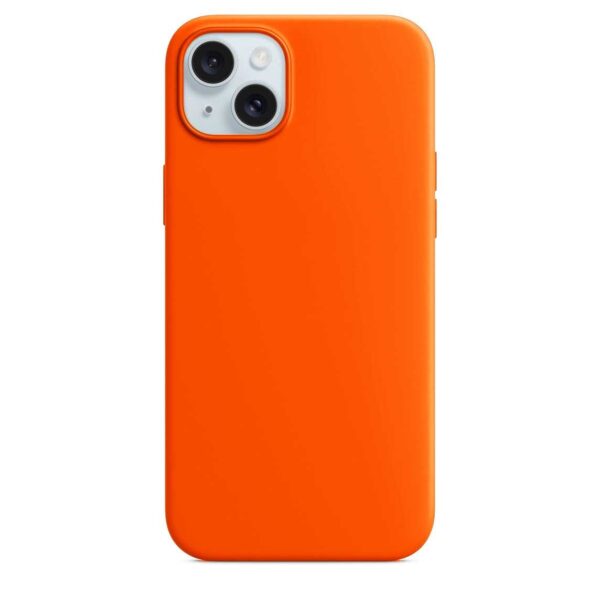 Forcell iPhone 15 Plus Soft Touch Θήκη Σιλικόνης - Orange