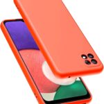 Forcell Samsung Galaxy A22 5G Soft Touch Θήκη Σιλικόνης - Orange