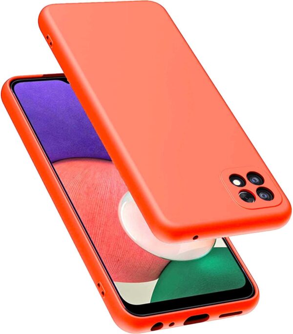 Forcell Samsung Galaxy A22 5G Soft Touch Θήκη Σιλικόνης - Orange