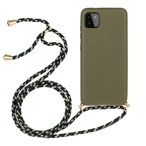 Forcell Samsung Galaxy A22 5G Wheat Straw Material Θήκη Σιλικόνης - Army Green