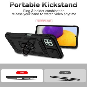 Forcell Samsung Galaxy A22 5G Sliding Camshield Holder Θήκη Σκληρή - Black