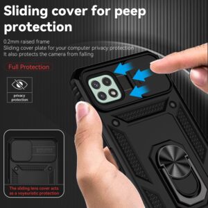 Forcell Samsung Galaxy A22 5G Sliding Camshield Holder Θήκη Σκληρή - Black