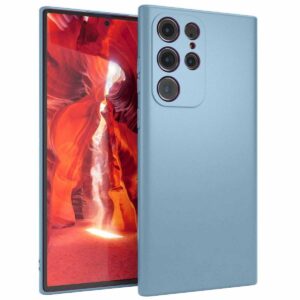 Forcell Samsung Galaxy S22 Ultra 5G Soft Touch Θήκη Σιλικόνης - Light Blue