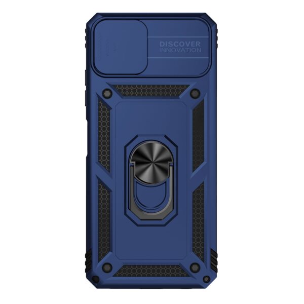 Forcell Samsung Galaxy A22 5G Sliding Camshield Holder Θήκη Σκληρή - Blue