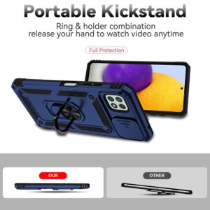 Forcell Samsung Galaxy A22 5G Sliding Camshield Holder Θήκη Σκληρή - Blue