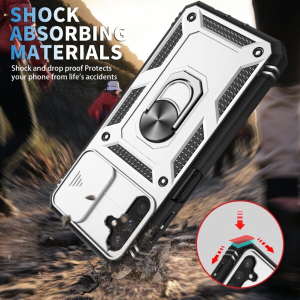 Forcell Samsung Galaxy A13 5G / 04s Sliding Camera Holder Θήκη Σκληρή - White