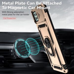 Forcell Samsung Galaxy A22 5G Sliding Camshield Holder Θήκη Σκληρή - Gold