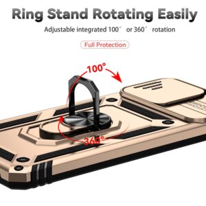 Forcell Samsung Galaxy A22 4G/ M32 4G Sliding Camshield Holder Θήκη Σκληρή - Gold