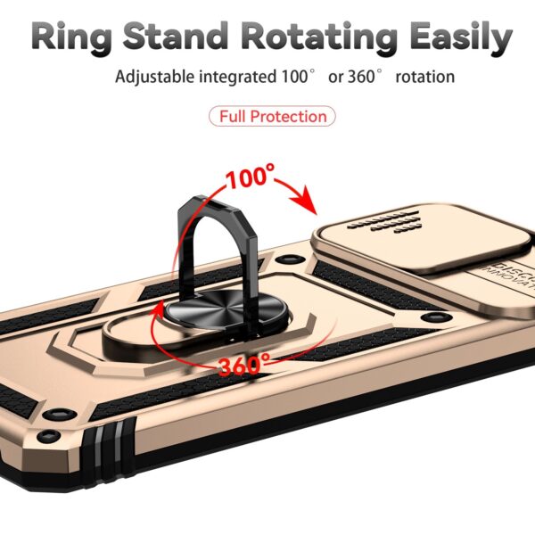 Forcell Samsung Galaxy A22 4G/ M32 4G Sliding Camshield Holder Θήκη Σκληρή - Gold