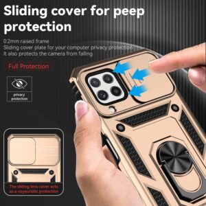 Forcell Samsung Galaxy A22 4G/ M32 4G Sliding Camshield Holder Θήκη Σκληρή - Gold
