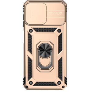 Forcell Samsung Galaxy A22 4G/ M32 4G Sliding Camshield Holder Θήκη Σκληρή - Gold