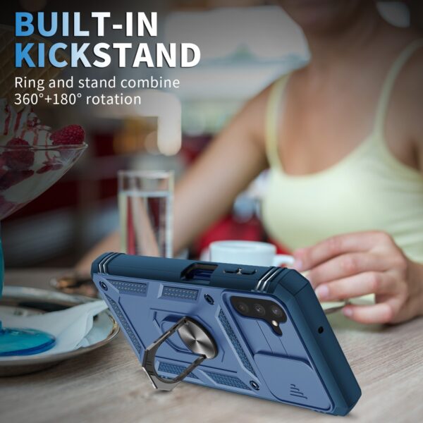 Forcell Samsung Galaxy A13 5G Sliding Camera Holder Θήκη Σκληρή - Blue