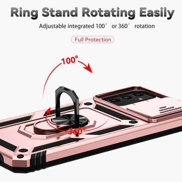 Forcell Samsung Galaxy A13 5G / 04s Sliding Camera Holder Θήκη Σκληρή - Rose Gold