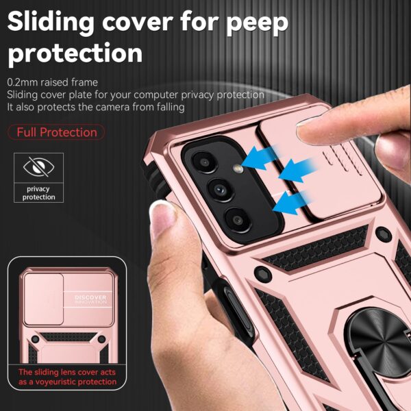 Forcell Samsung Galaxy A13 5G / 04s Sliding Camera Holder Θήκη Σκληρή - Rose Gold