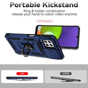 Forcell Samsung Galaxy A22 4G/ M32 4G Sliding Camshield Holder Θήκη Σκληρή - Blue