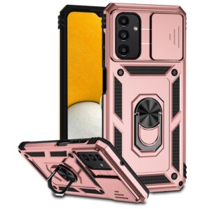 Forcell Samsung Galaxy A13 5G / 04s Sliding Camera Holder Θήκη Σκληρή - Rose Gold