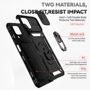 Forcell Samsung Galaxy A22 4G/ M32 4G Sliding Camshield Holder Θήκη Σκληρή - Black