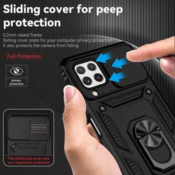 Forcell Samsung Galaxy A22 4G/ M32 4G Sliding Camshield Holder Θήκη Σκληρή - Black