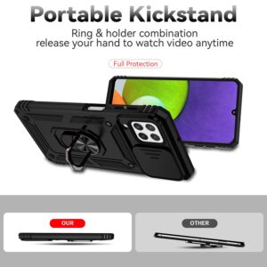 Forcell Samsung Galaxy A22 4G/ M32 4G Sliding Camshield Holder Θήκη Σκληρή - Black