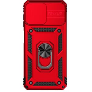 Forcell Samsung Galaxy A22 4G/ M32 4G Sliding Camshield Holder Θήκη Σκληρή - Red