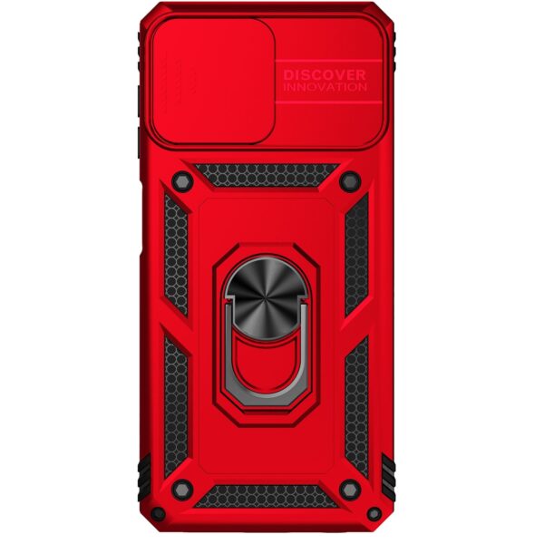 Forcell Samsung Galaxy A22 4G/ M32 4G Sliding Camshield Holder Θήκη Σκληρή - Red